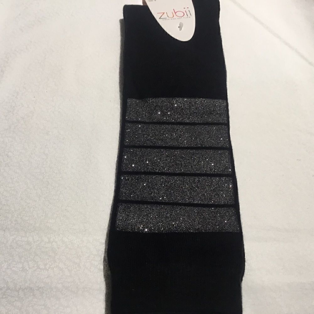 SALE BUY 5/$10. . NWT. Girls Knee Socks Sz 8 Black.